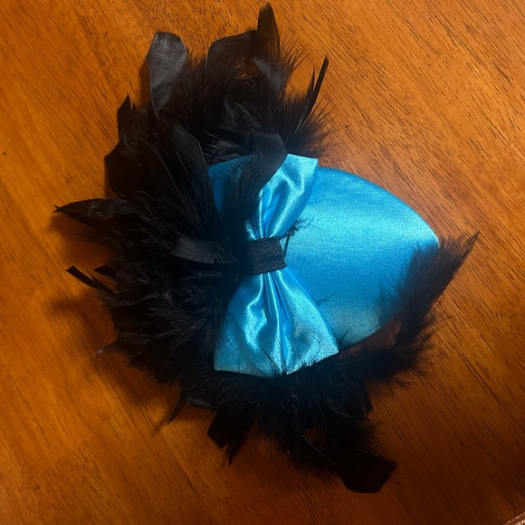 Blue Dance Costume with Tutu and Feather Headpiece Included - Picture 4 of 4